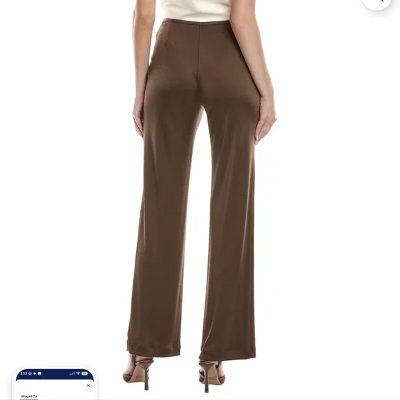 NWT HELMUT LANG fluid car trousers Pants Size L Brown Mushroom - Picture 7 of 14